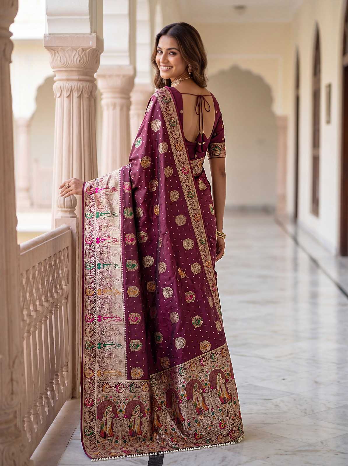 Nylon Designer Saree