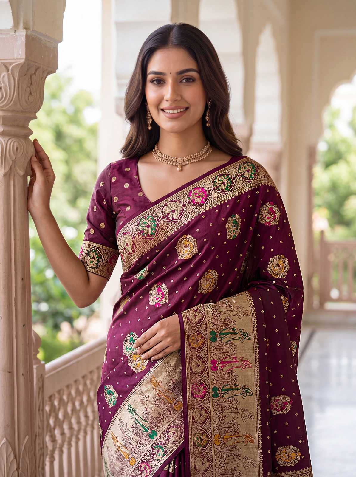 Nylon Designer Saree