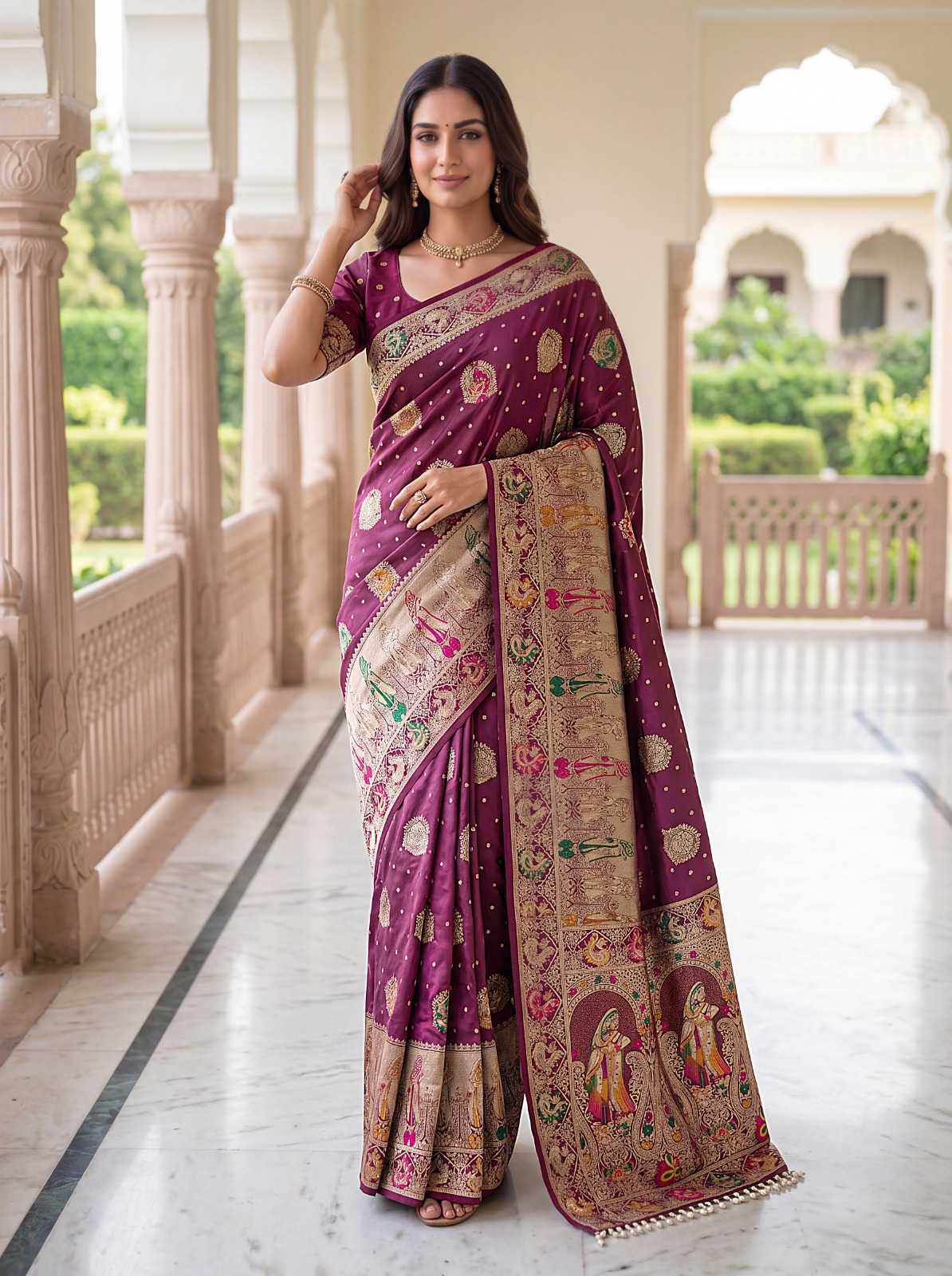 Nylon Designer Saree