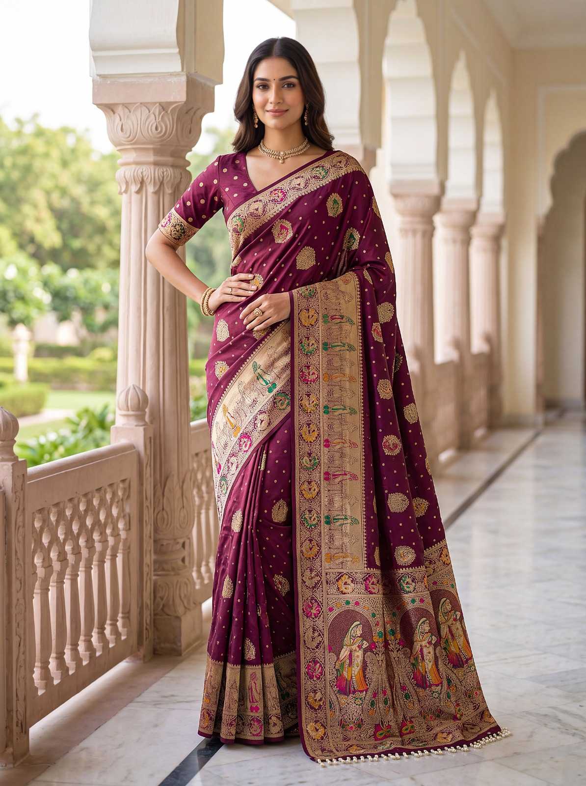 Nylon Designer Saree