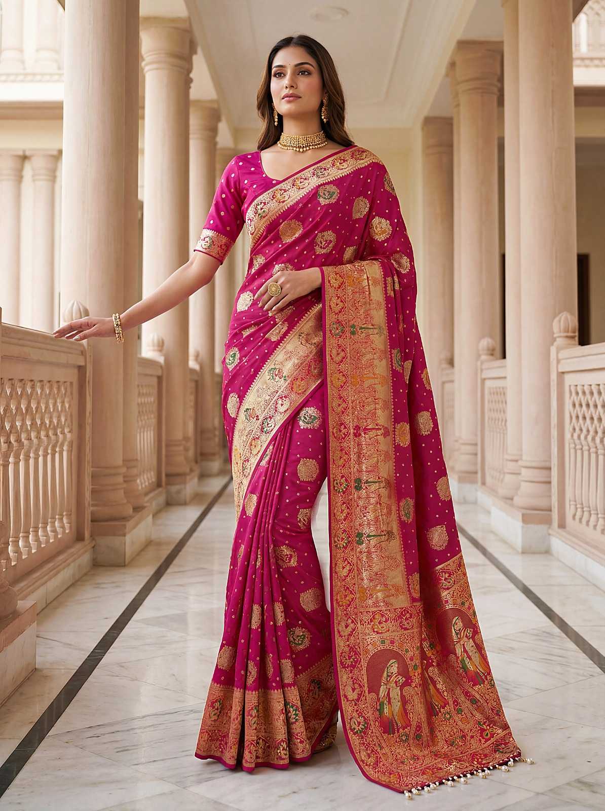 Nylon Designer Saree