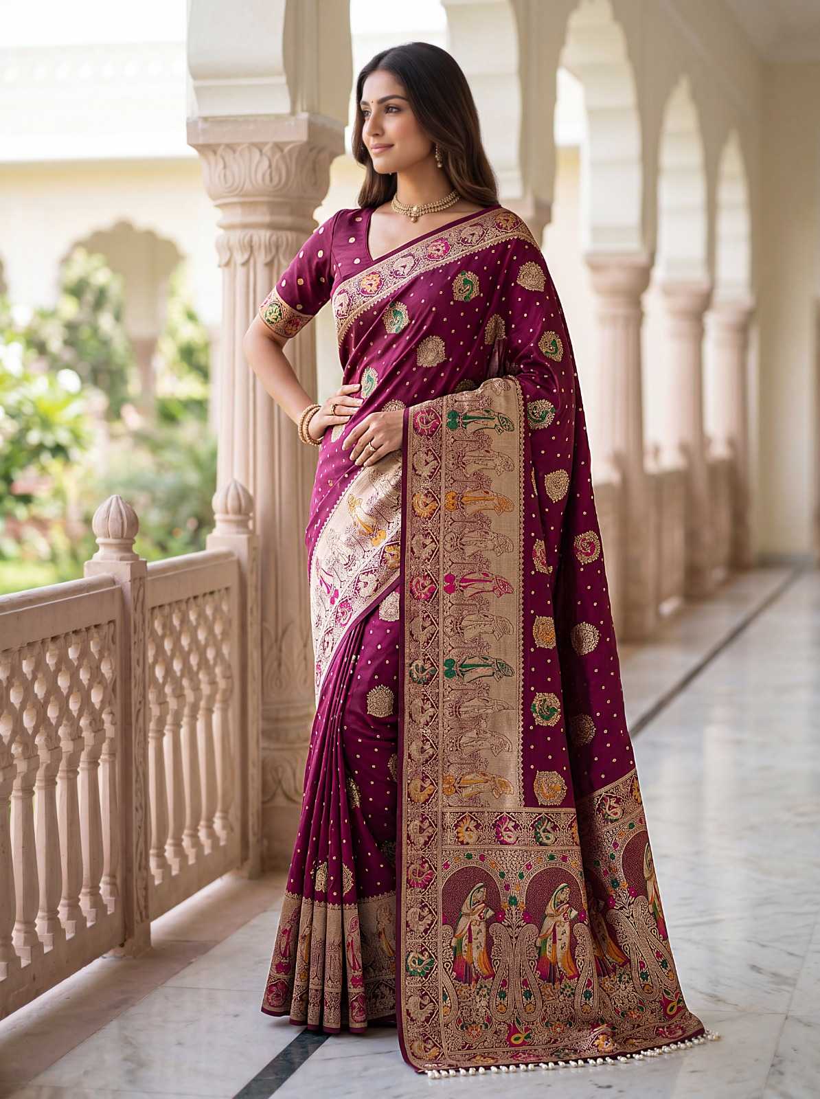 Nylon Designer Saree
