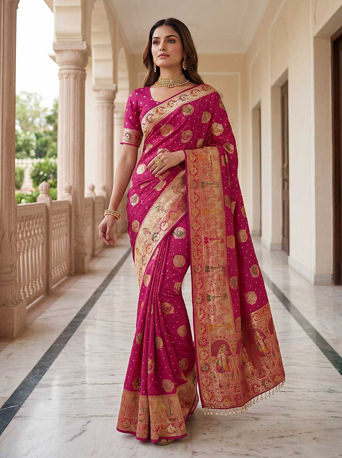Nylon Designer Saree