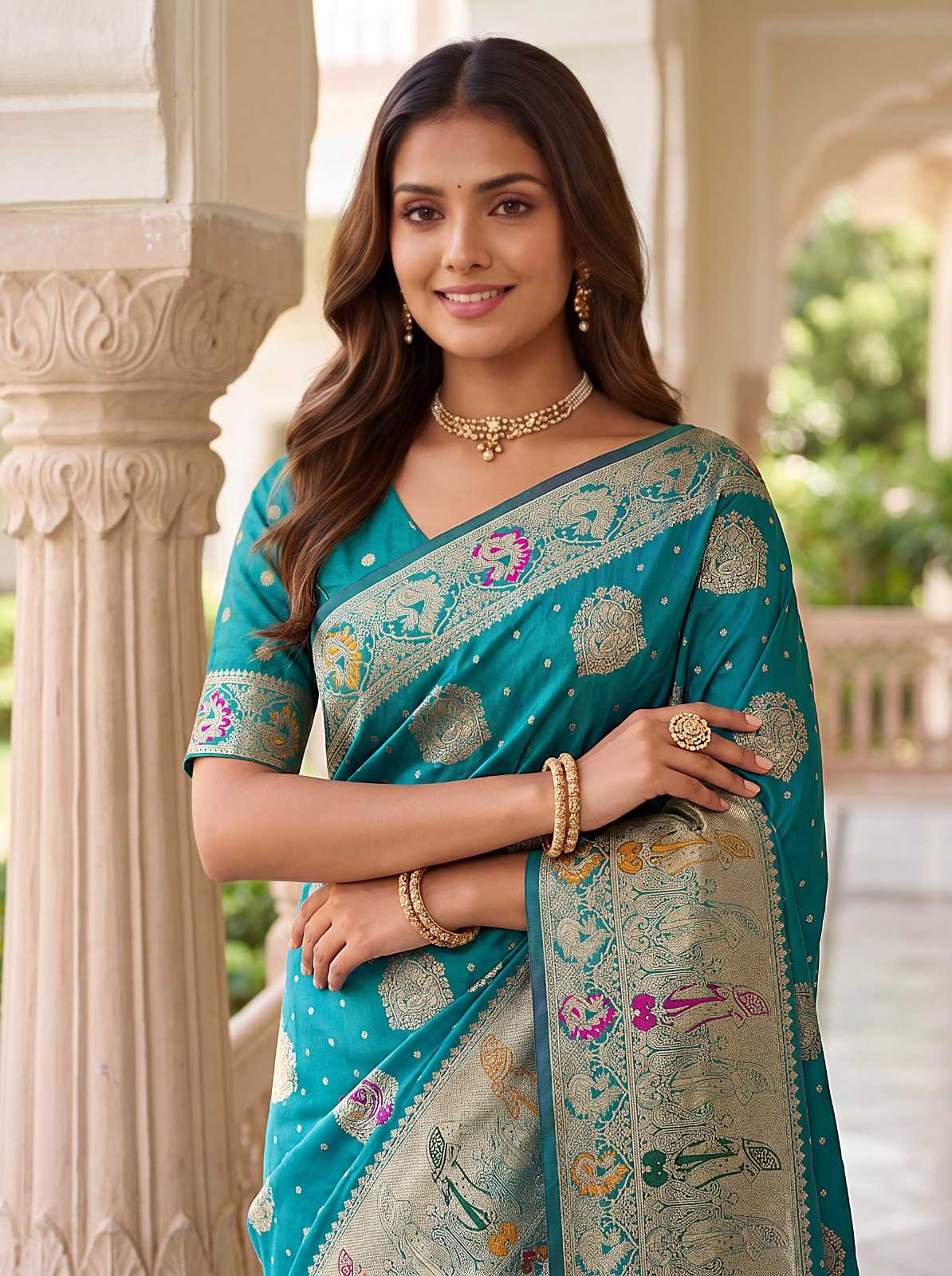 Nylon Designer Saree