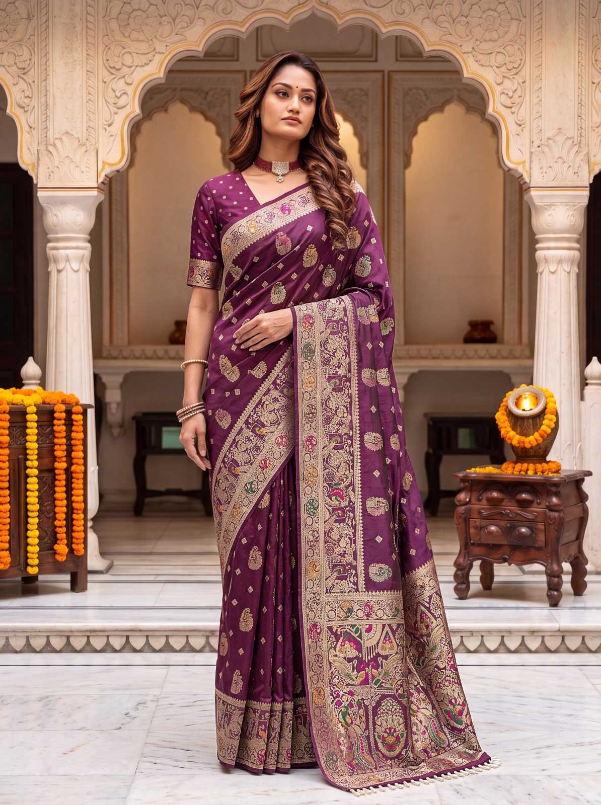 Nylon Designer Saree