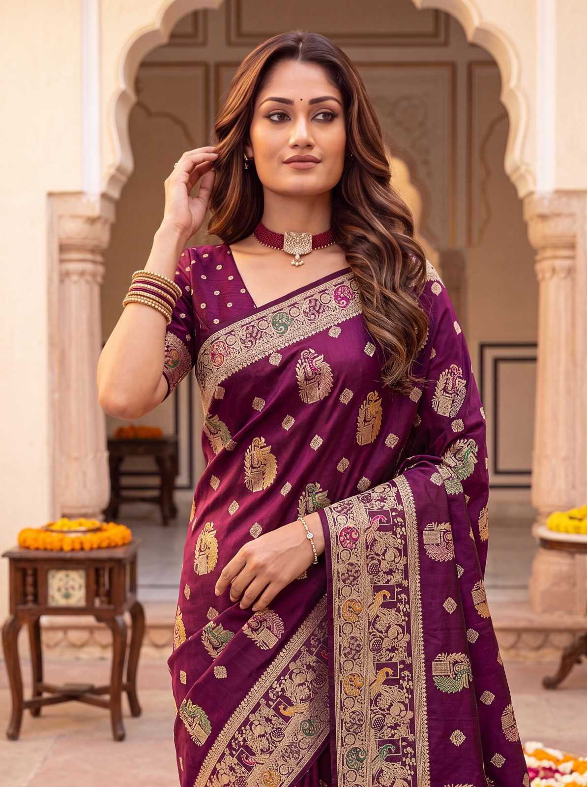 Nylon Designer Saree