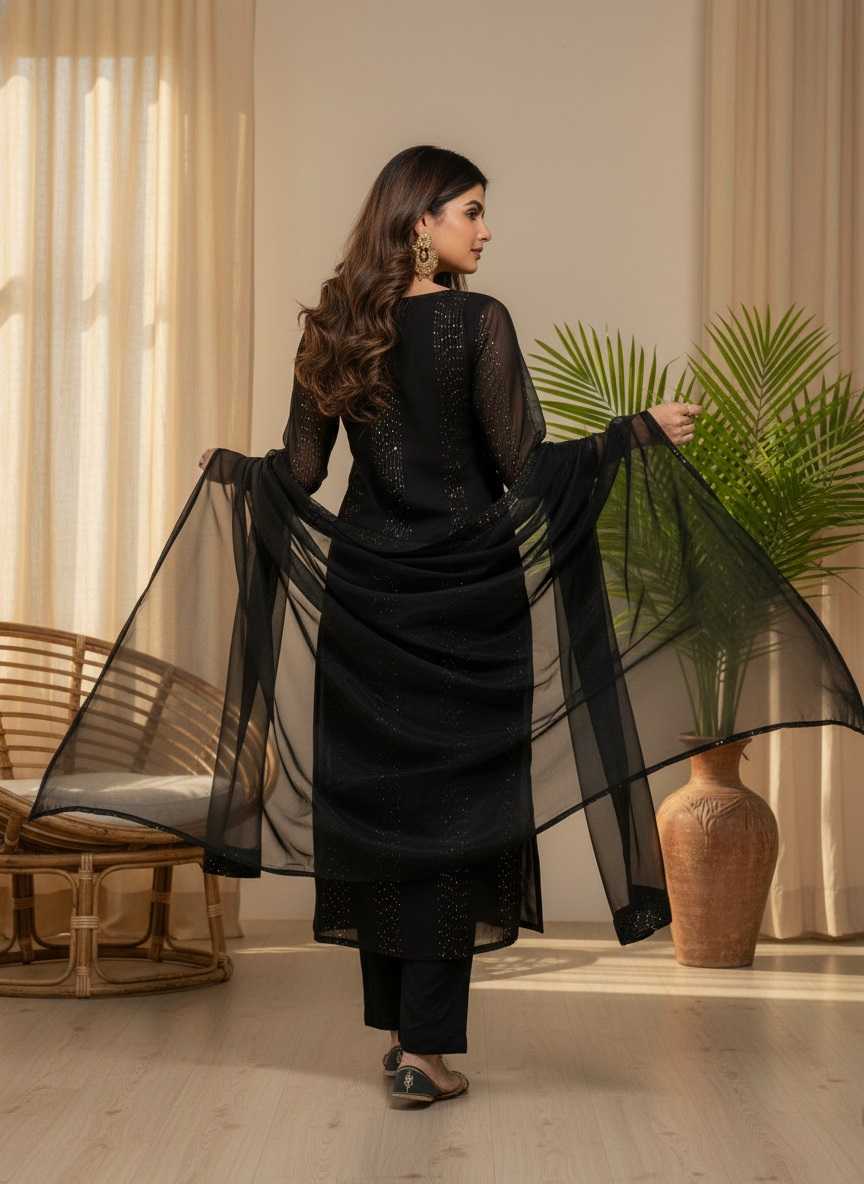 Faux Georgette Embroidery Suit 631