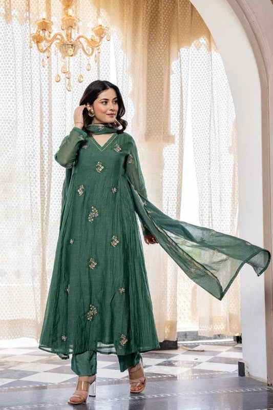 Chanderi Silk Ladies Suit
