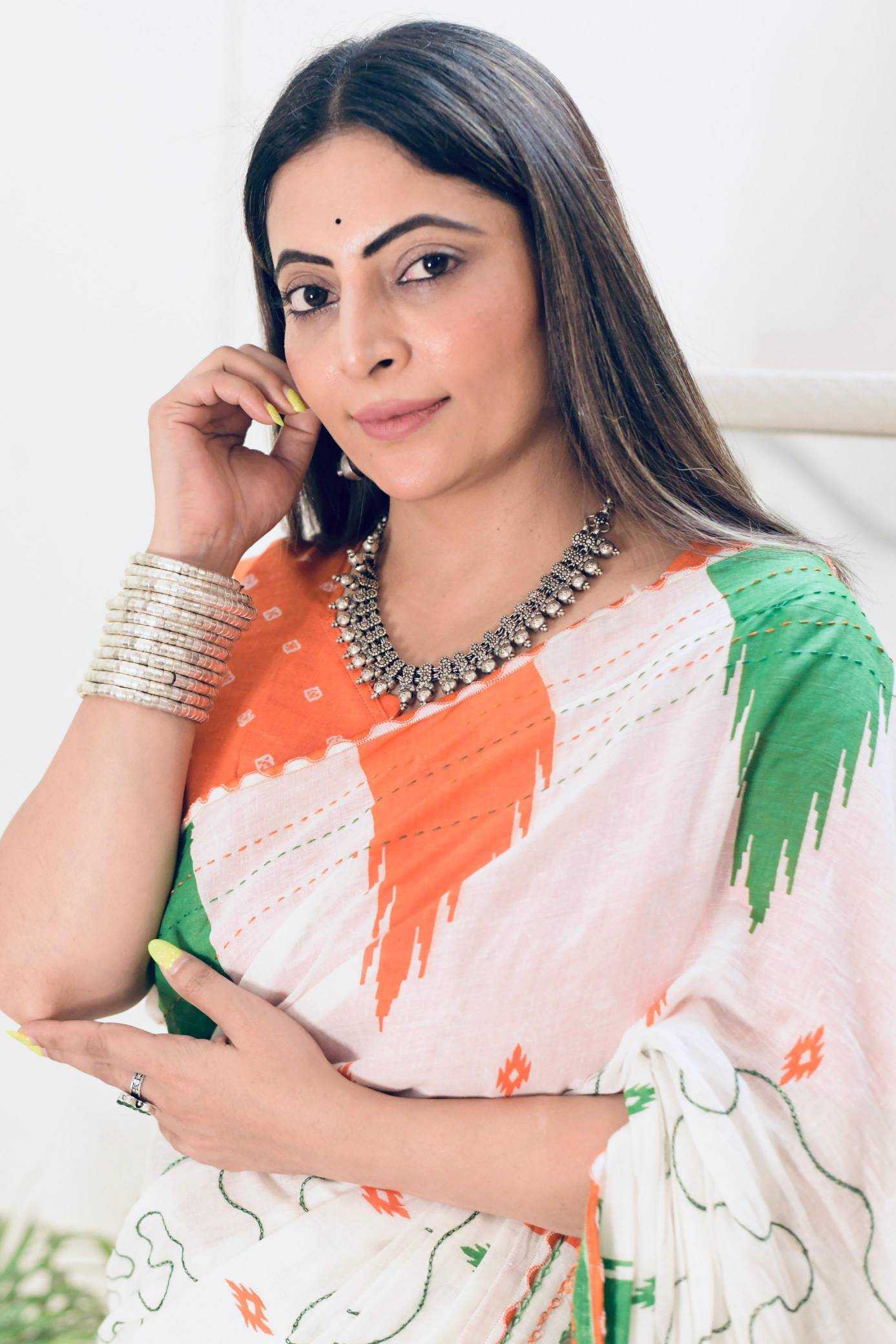 Cotton Hand Work Saree
