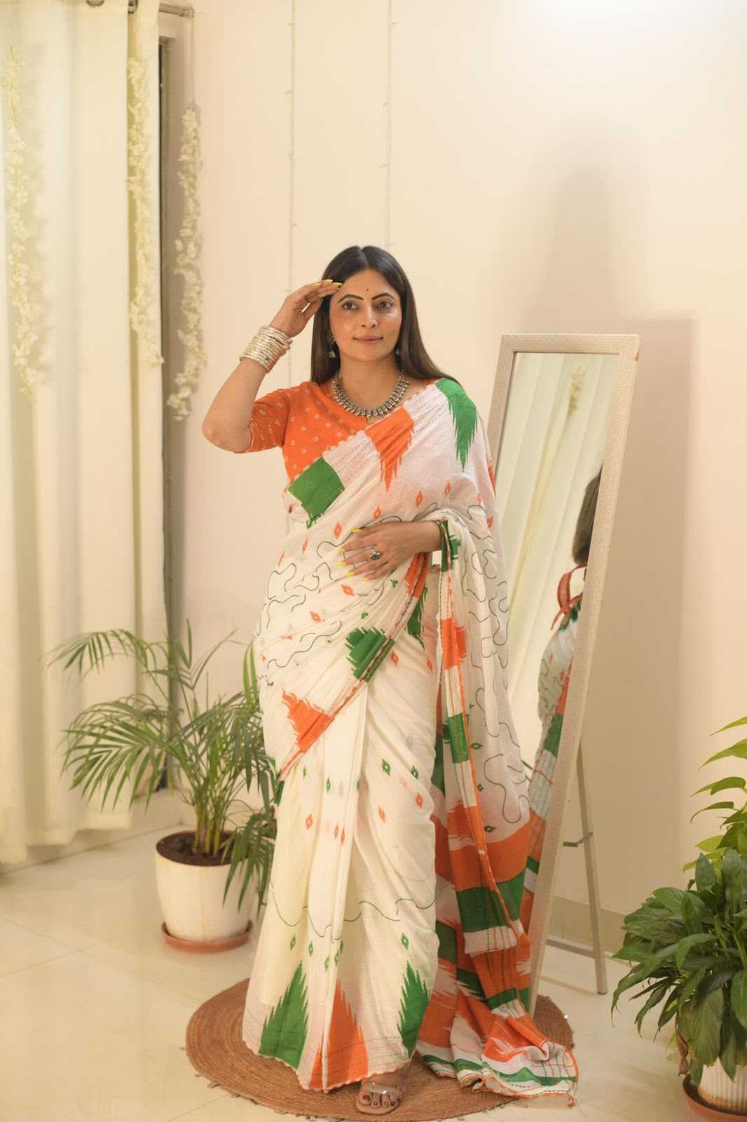 Cotton Hand Work Saree