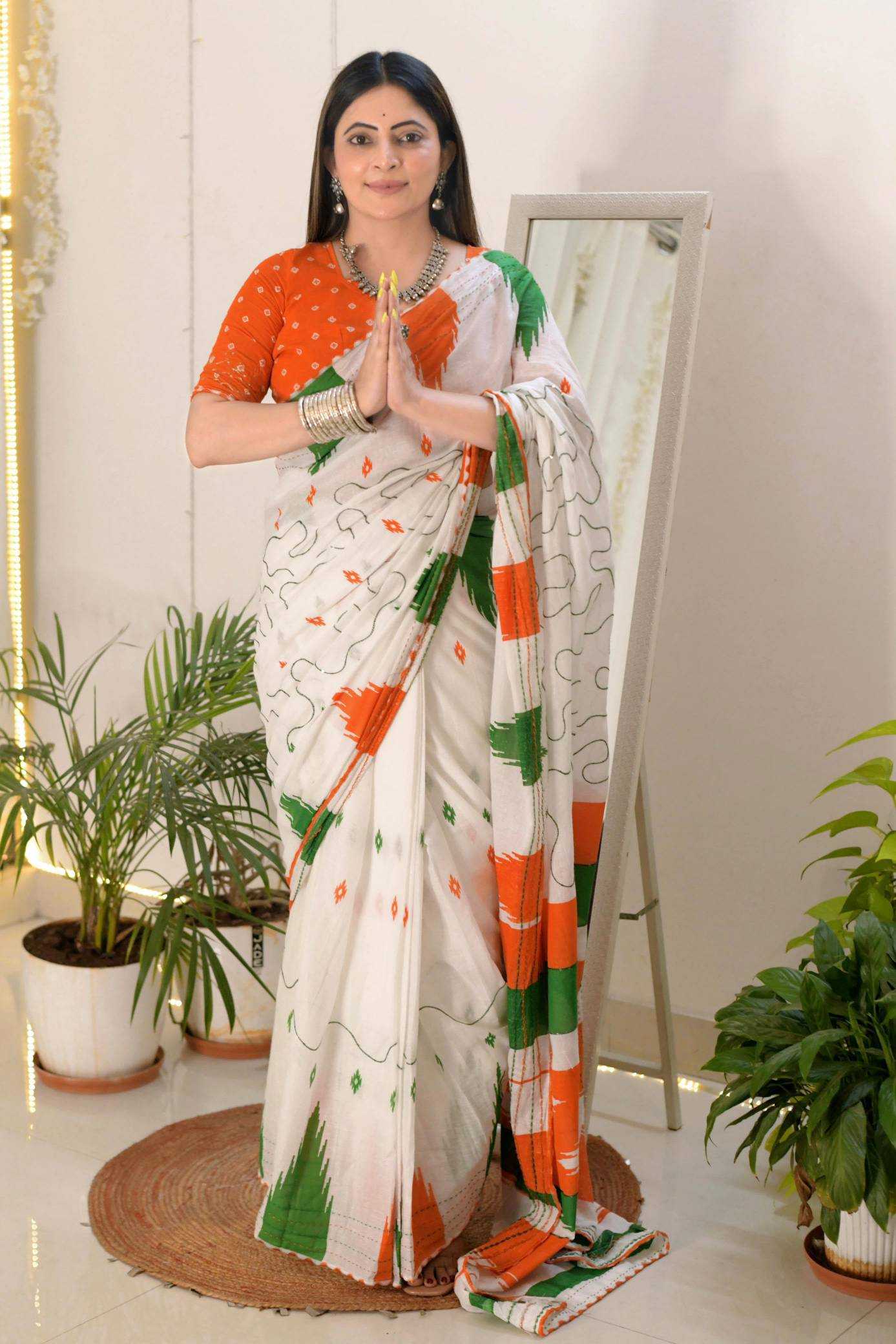 Cotton Hand Work Saree