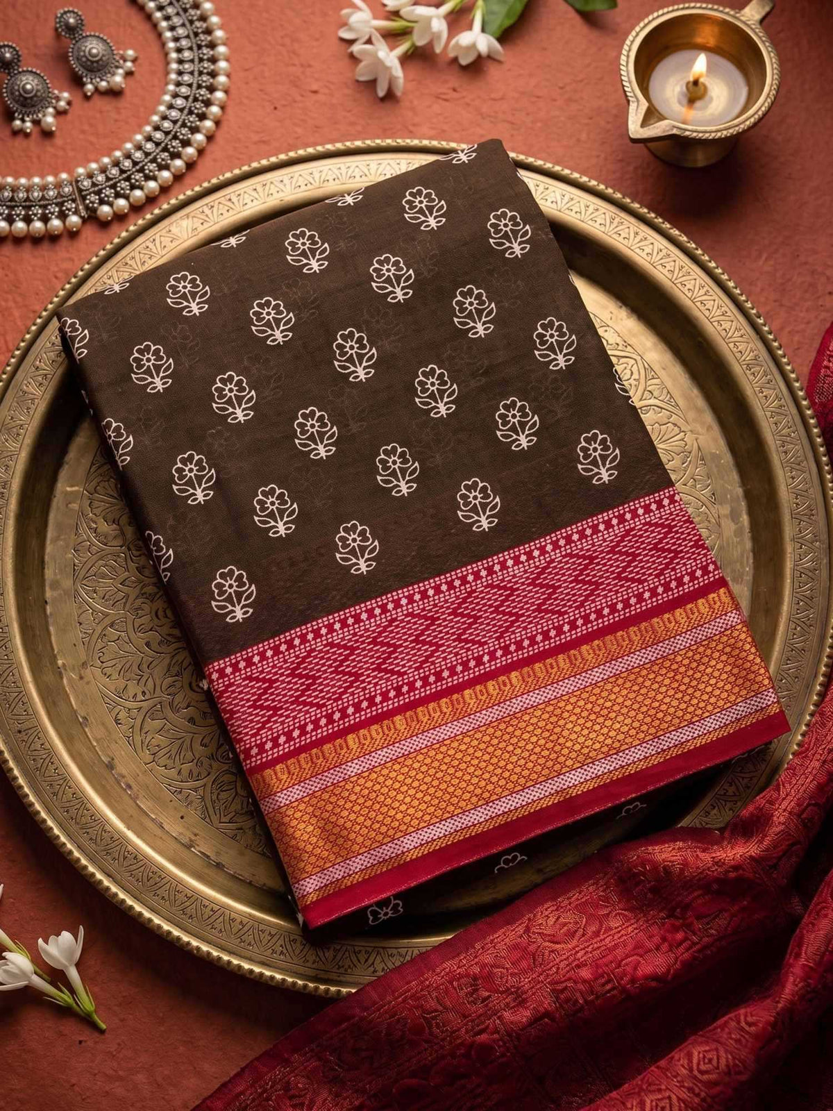 Ashwini Cotton Zari Border Saree