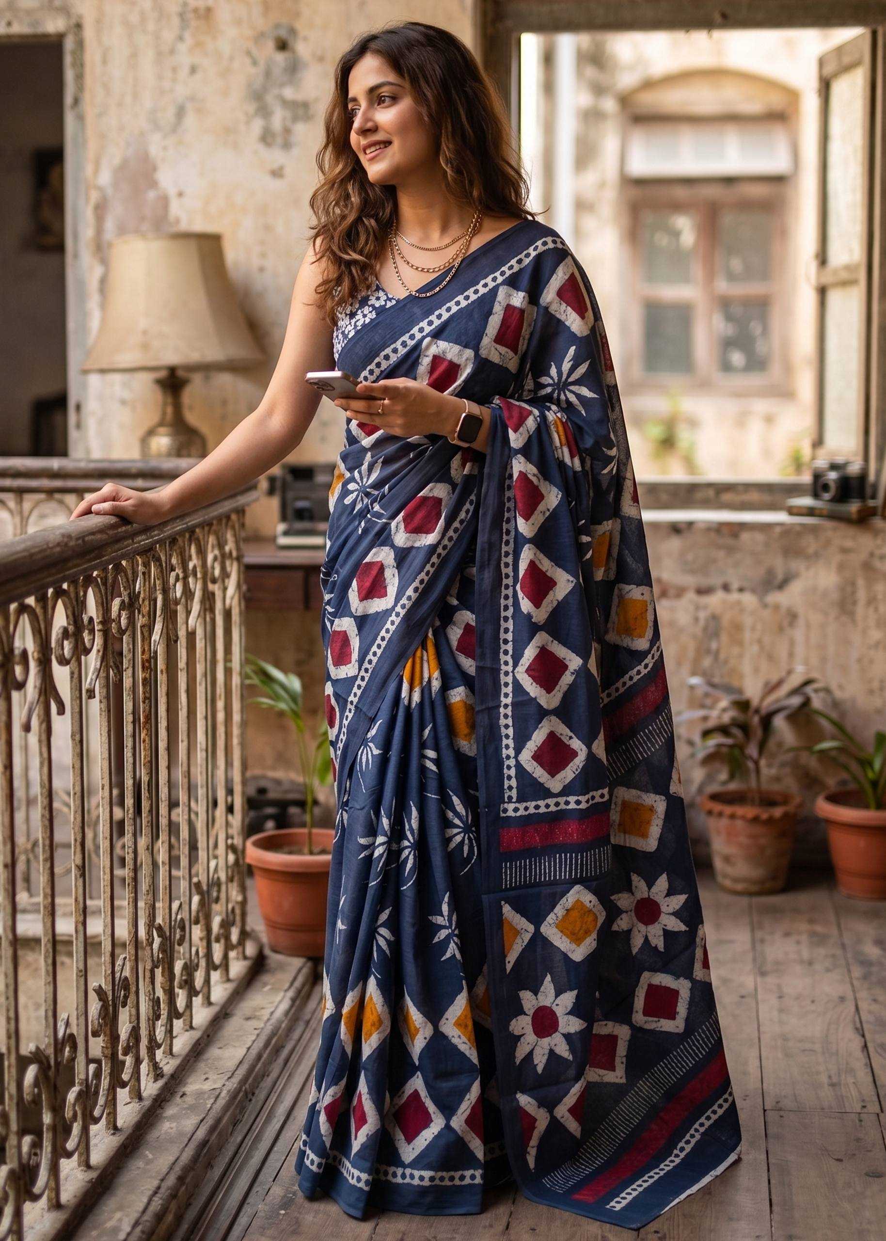 Soft Cotton Batik Saree