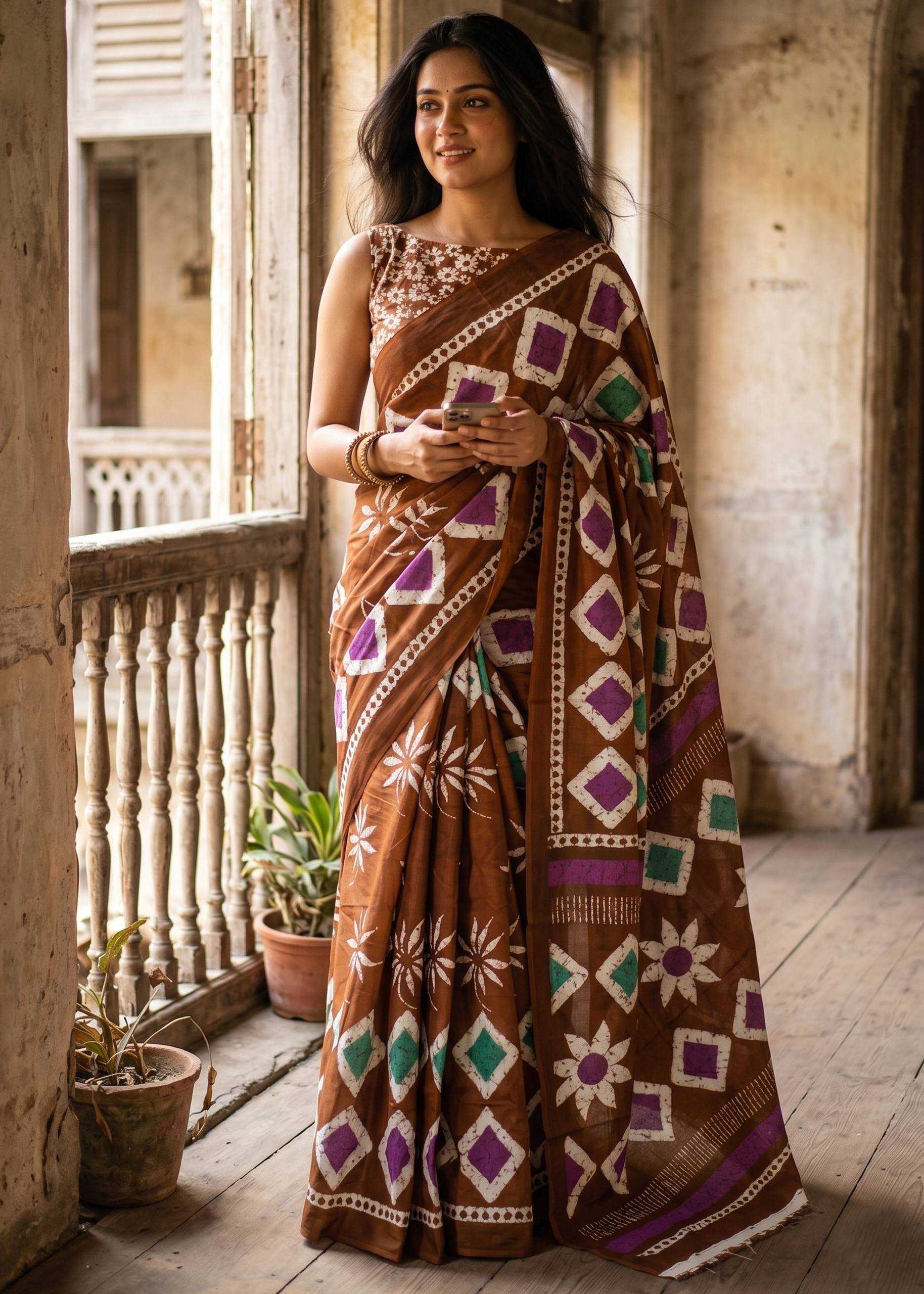 Soft Cotton Batik Saree