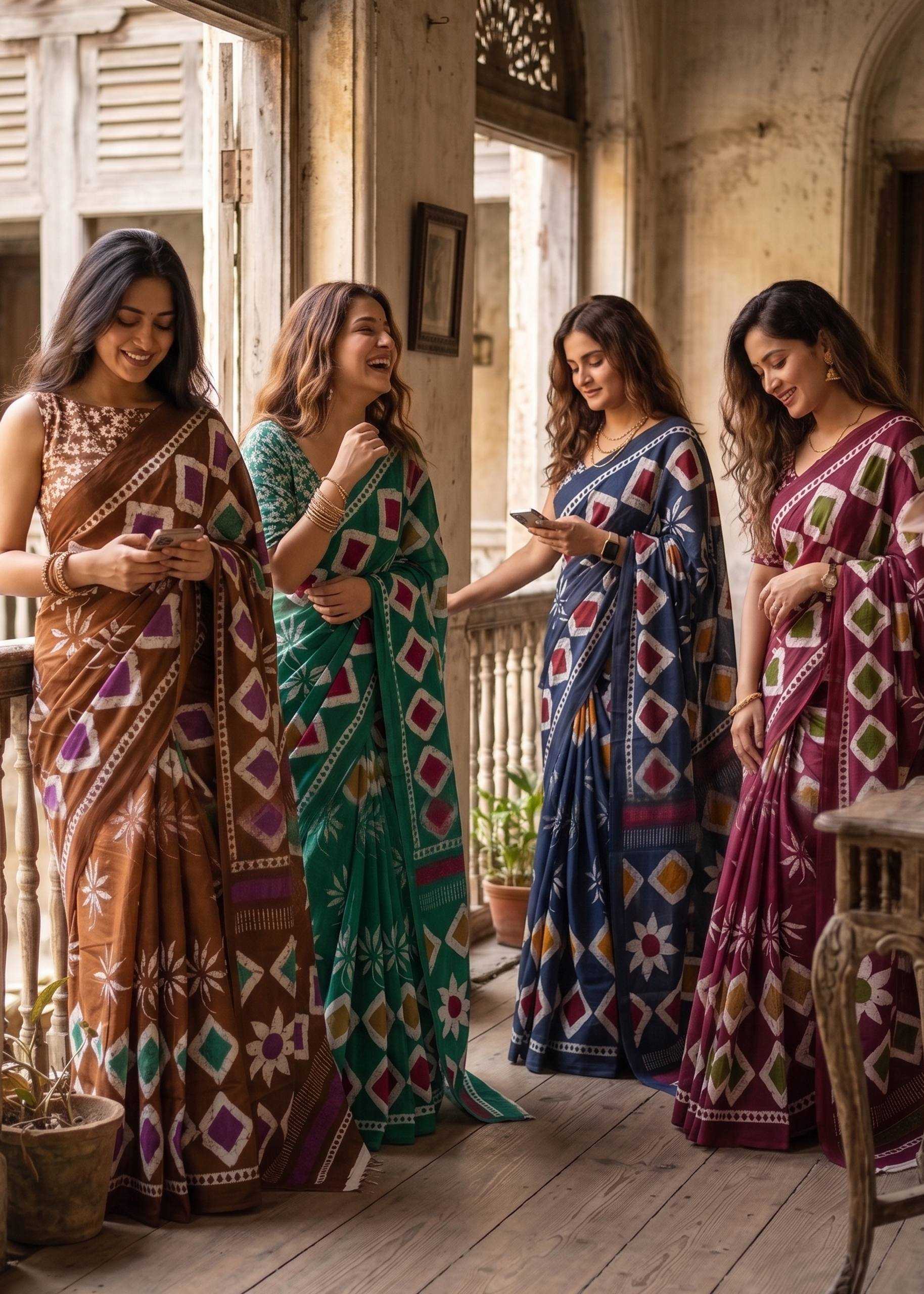 Soft Cotton Batik Saree