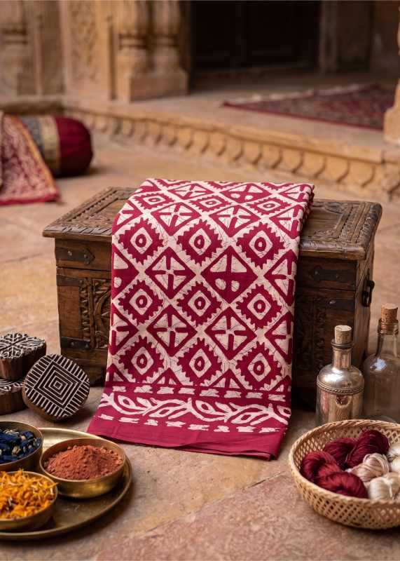 Breat Soft Cotton Batik Saree
