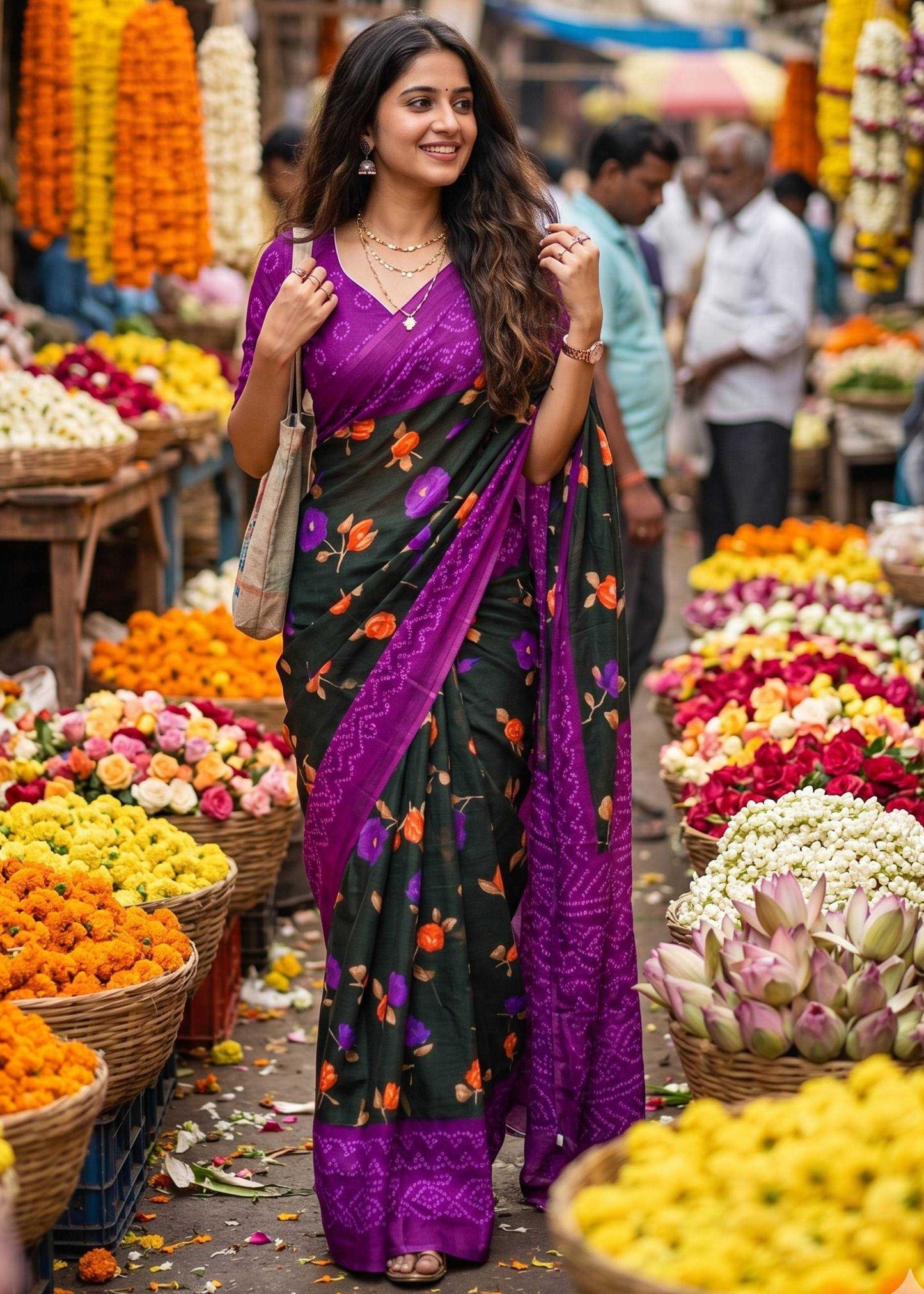 Cotton Block Print Saree