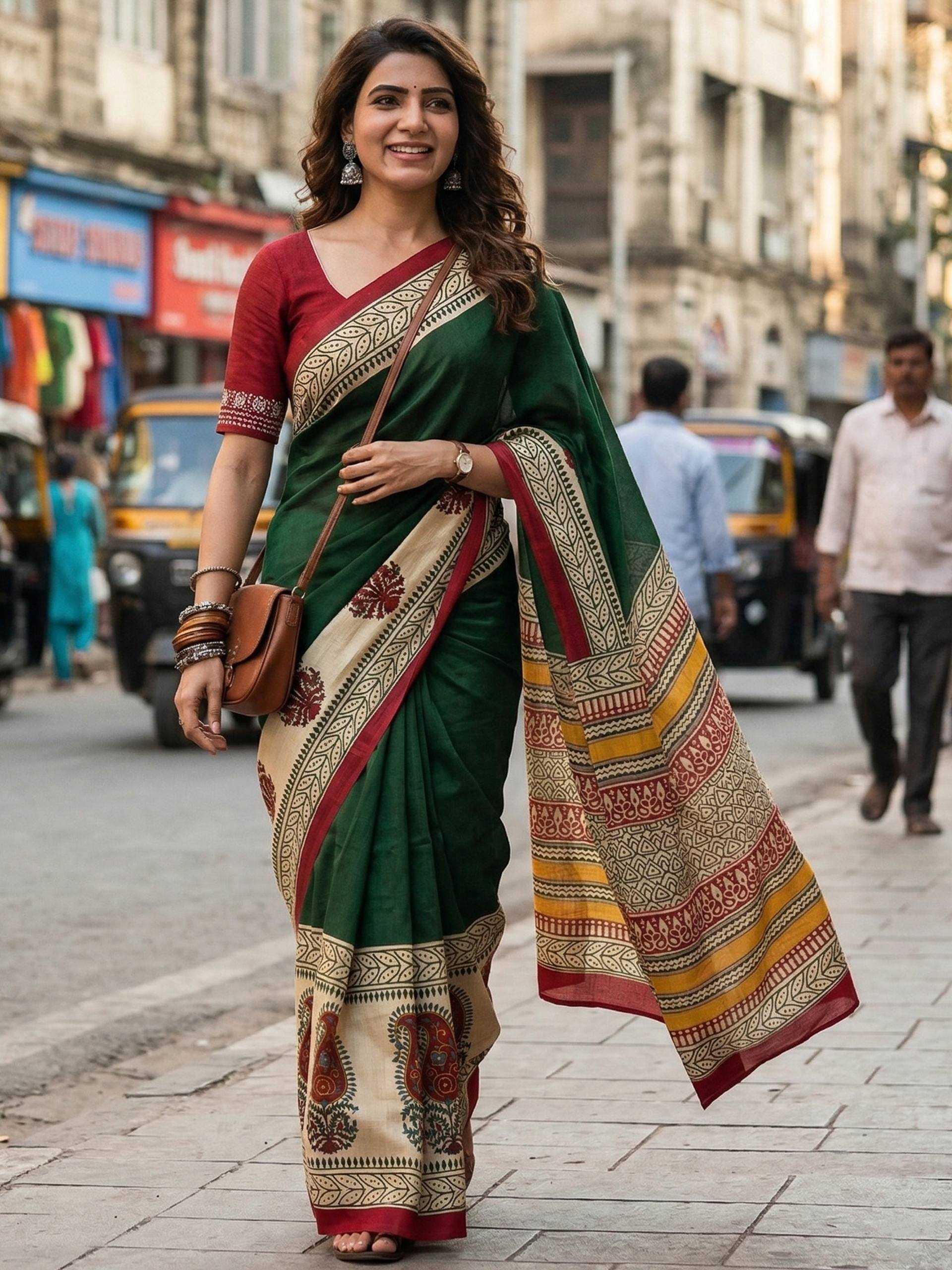 Pure Cotton Ajrakh Saree