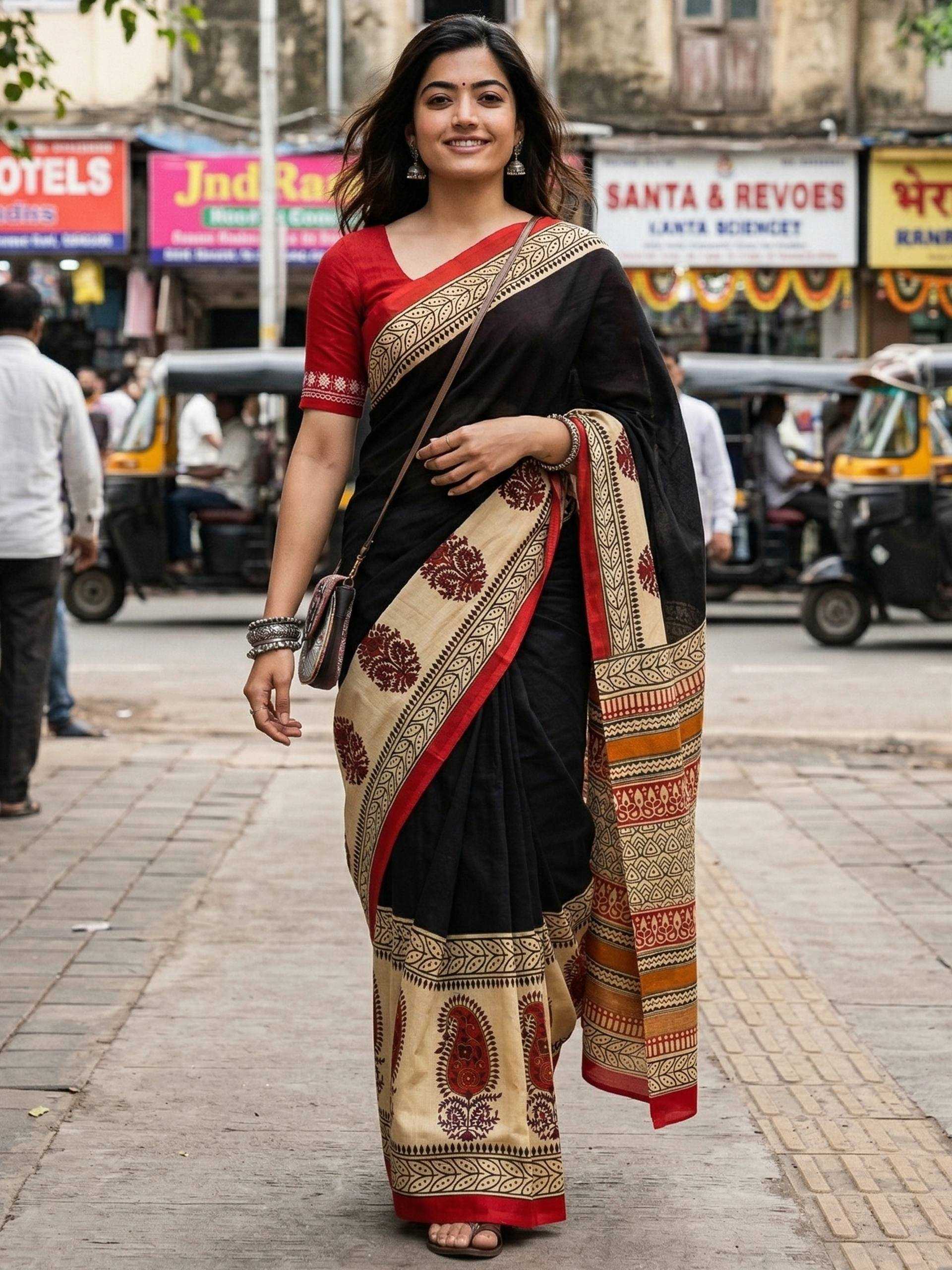 Pure Cotton Ajrakh Saree