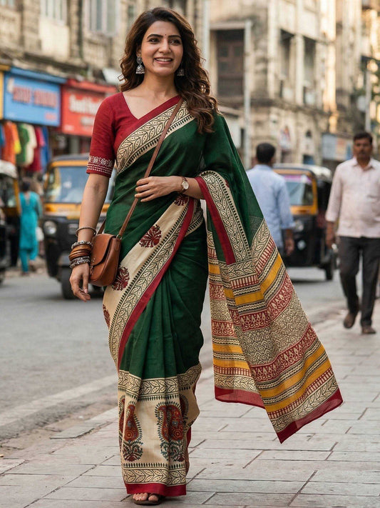 Pure Cotton Ajrakh Saree