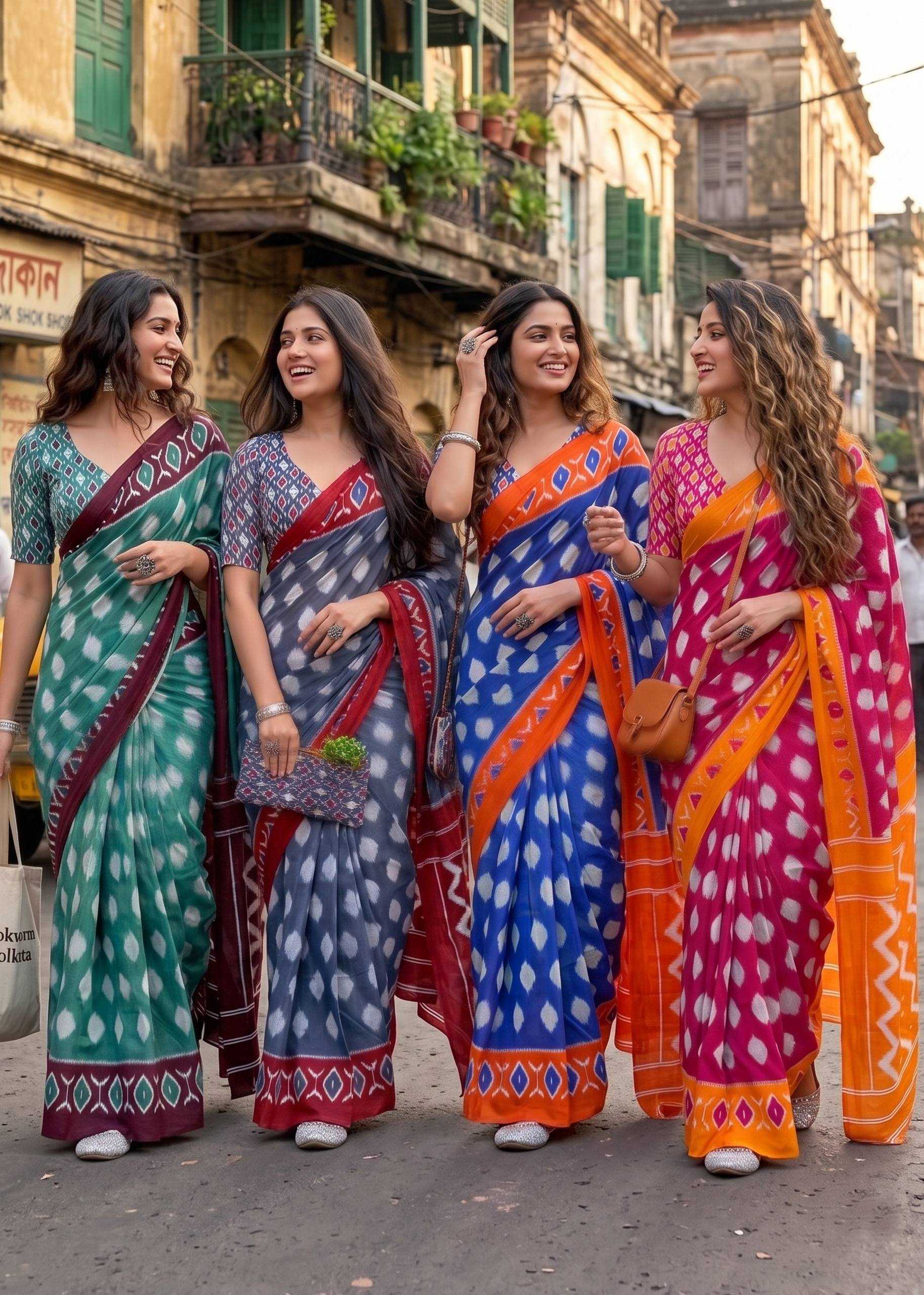 Soft Cotton Ikkat Saree