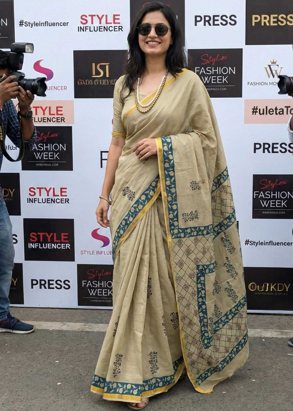 Cotton Zari Border Saree