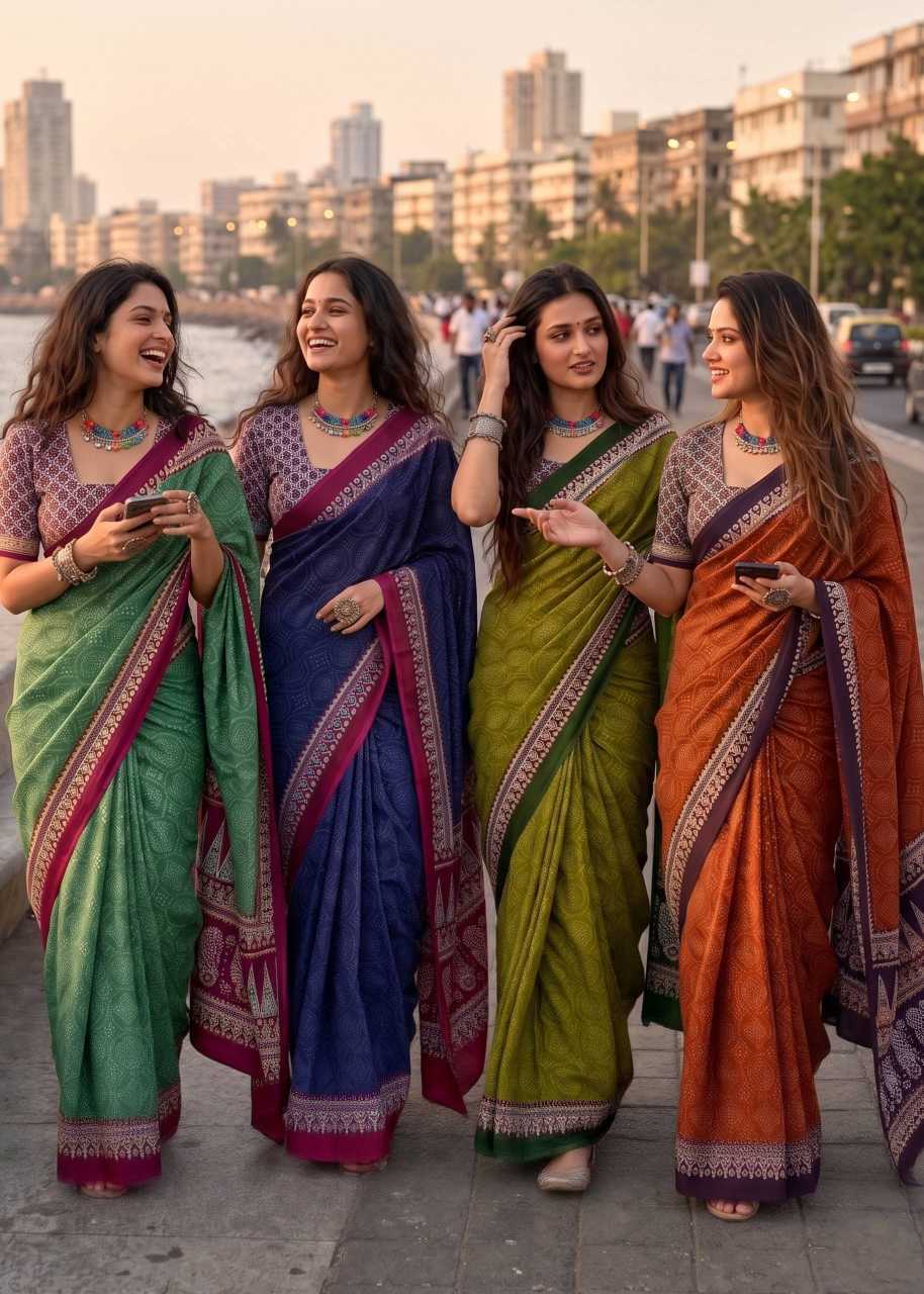 Cotton Bandhni Printed Saree