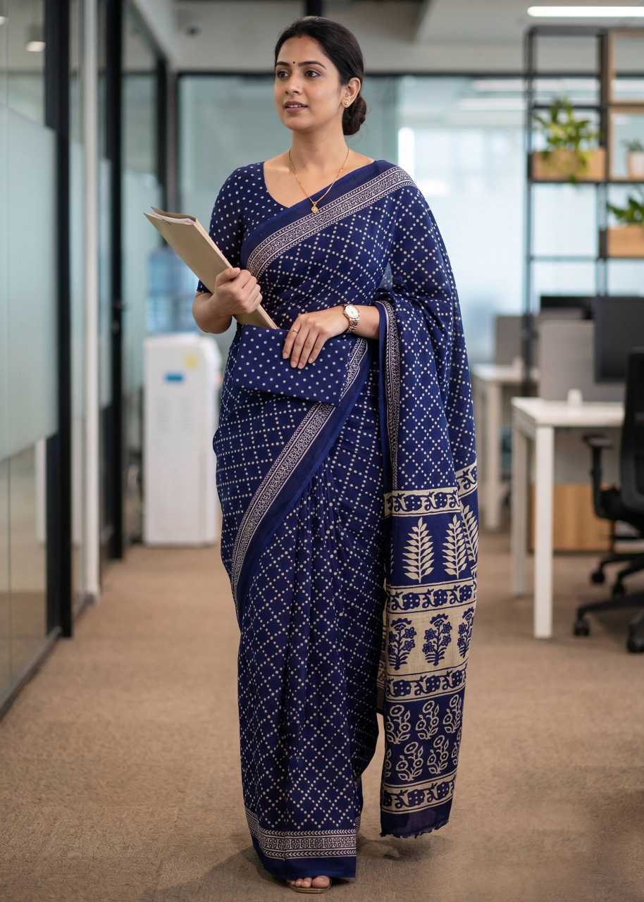 Cotton Hand Work Saree
