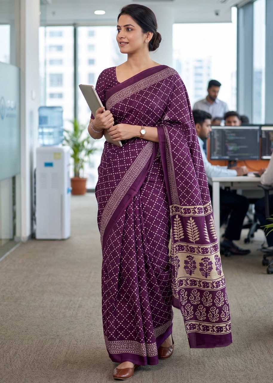 Cotton Hand Work Saree