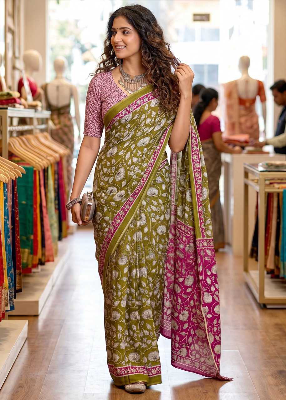 Cotton Hand Work Saree
