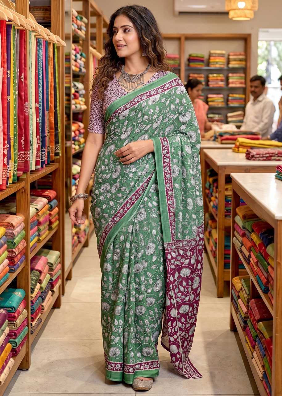 Cotton Hand Work Saree