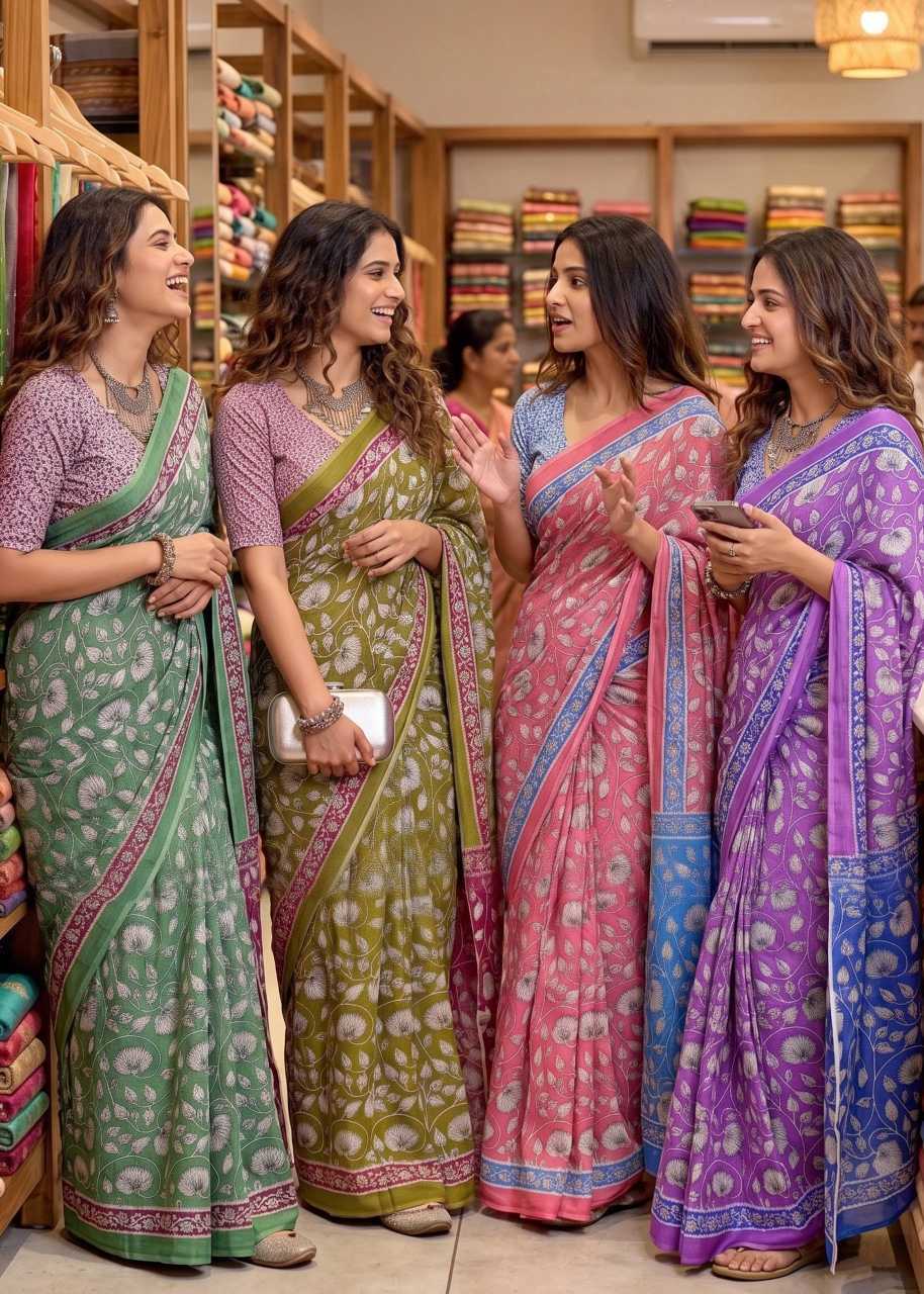 Cotton Hand Work Saree
