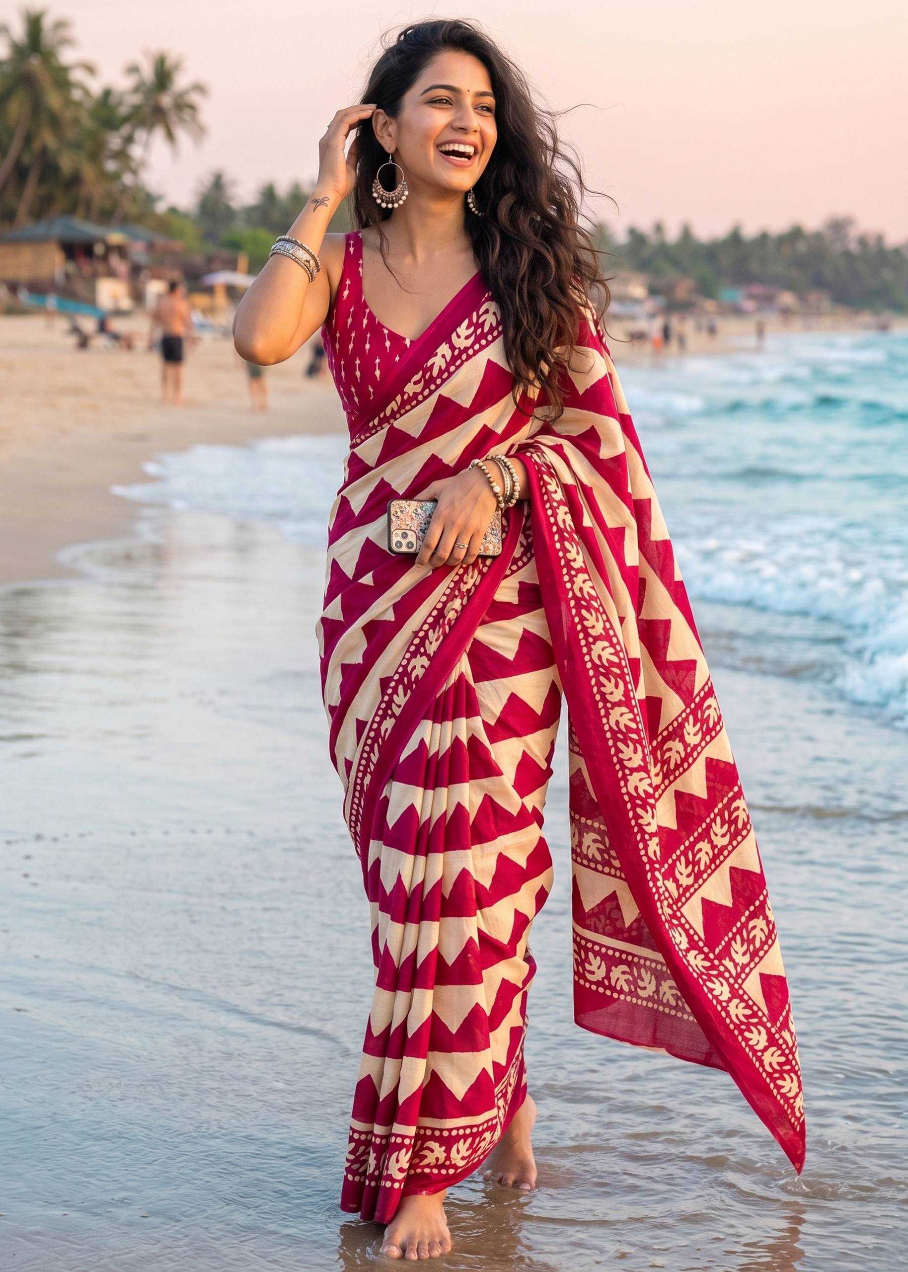 Cotton Hand Work Saree
