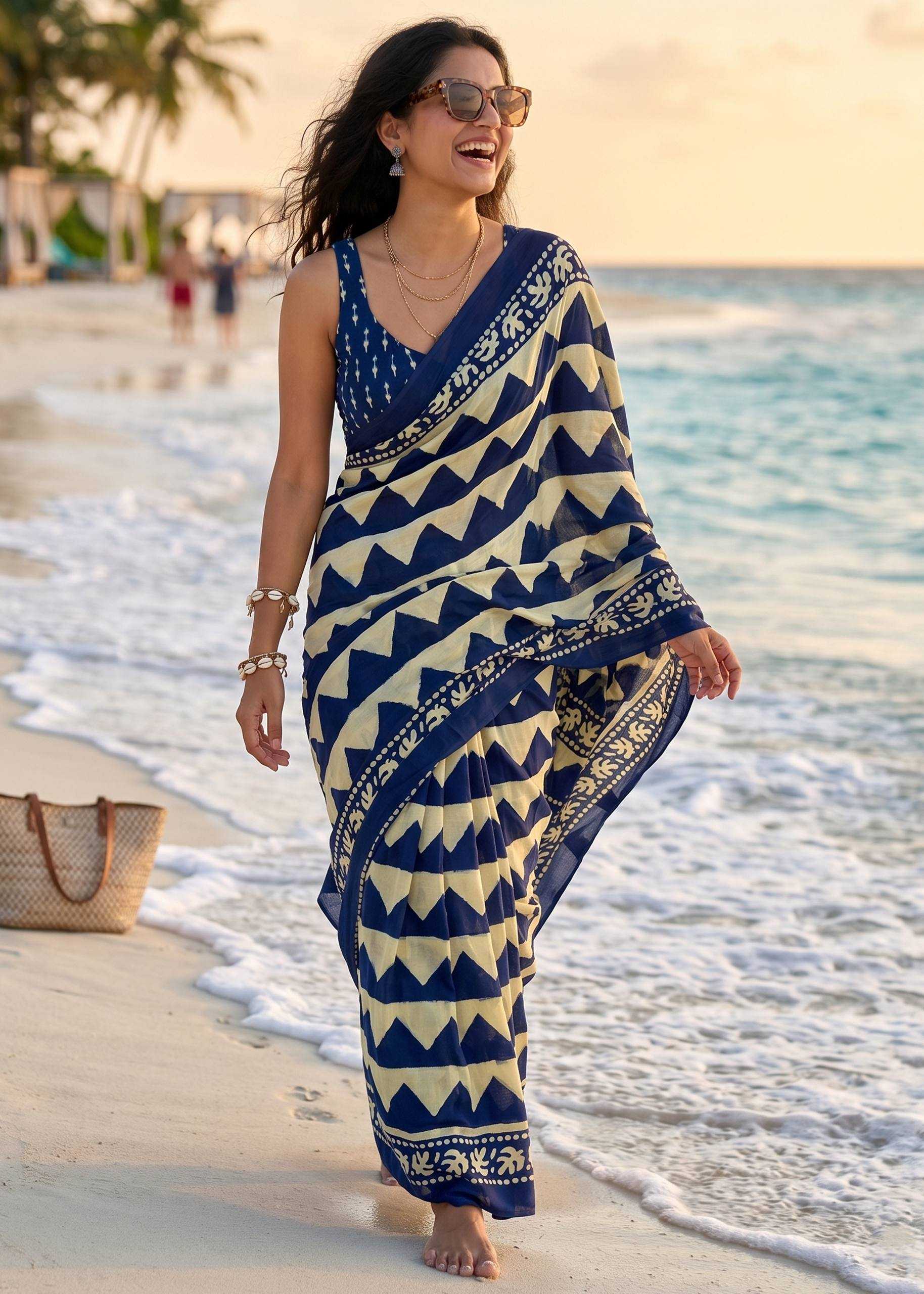 Cotton Hand Work Saree