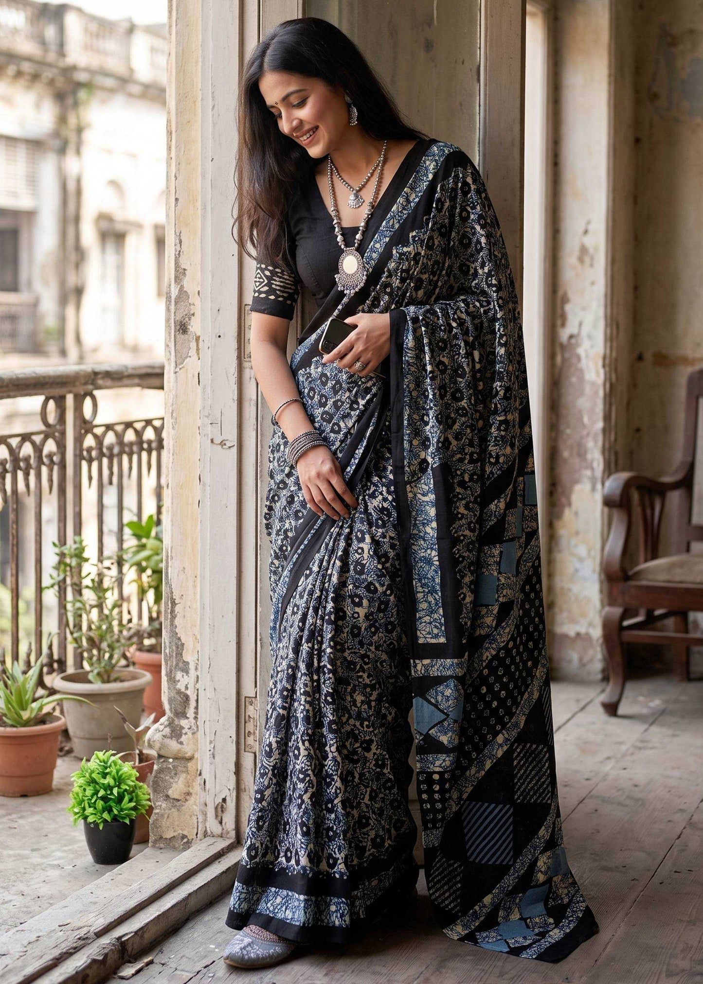 Batik Designer Saree