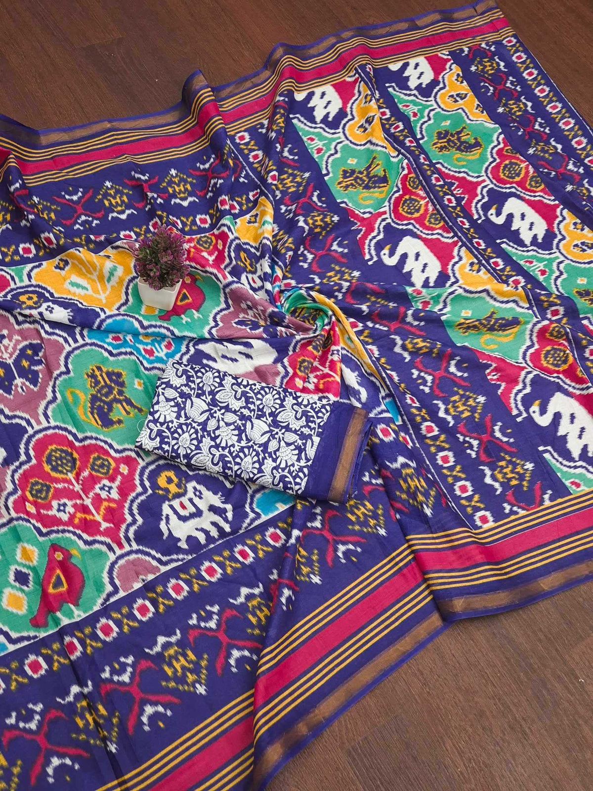 Cotton Zari Border Saree