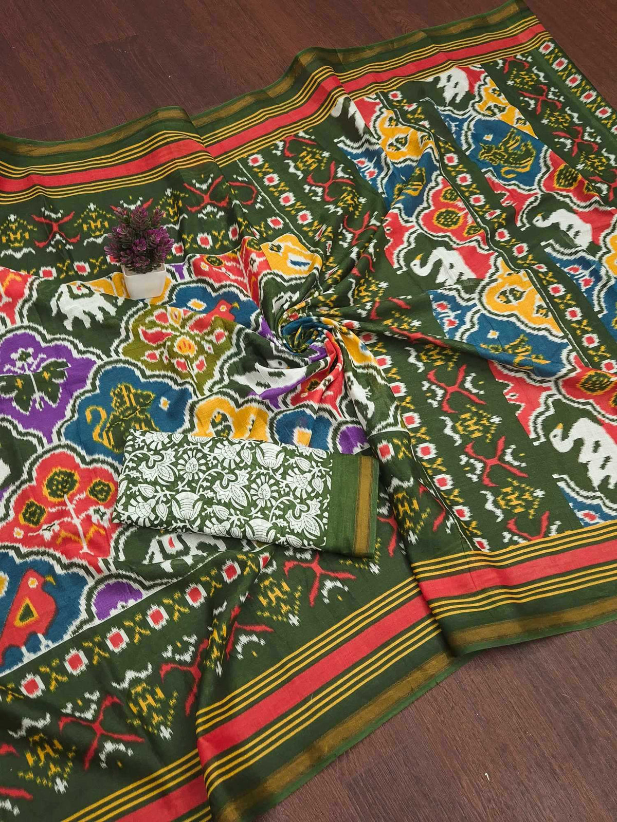Cotton Zari Border Saree