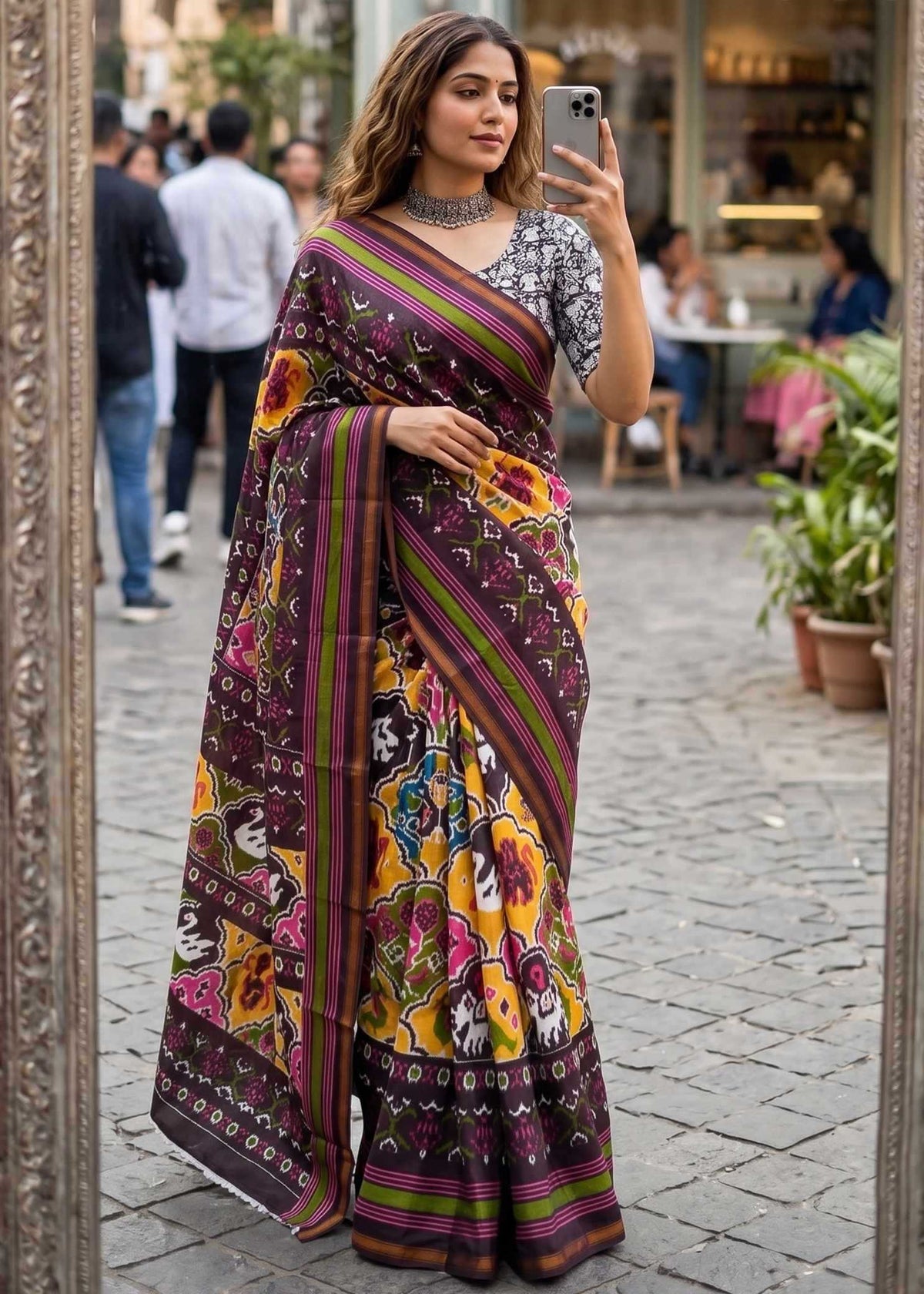 Cotton Zari Border Saree