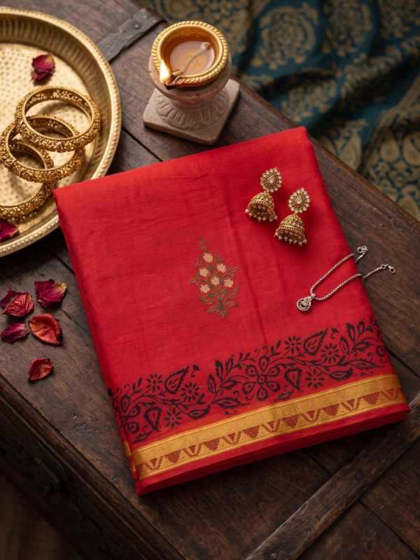 Liva Soft Cotton Designer Saree