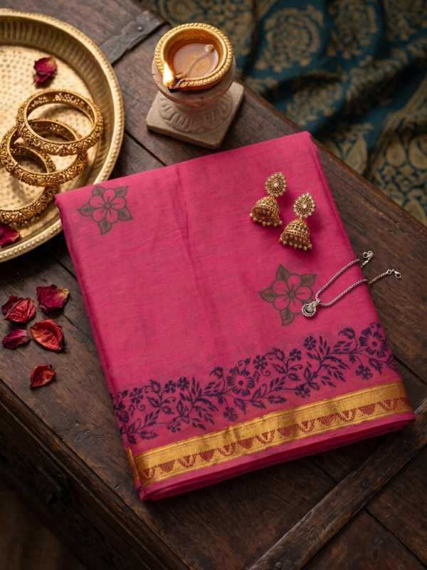 Liva Soft Cotton Designer Saree
