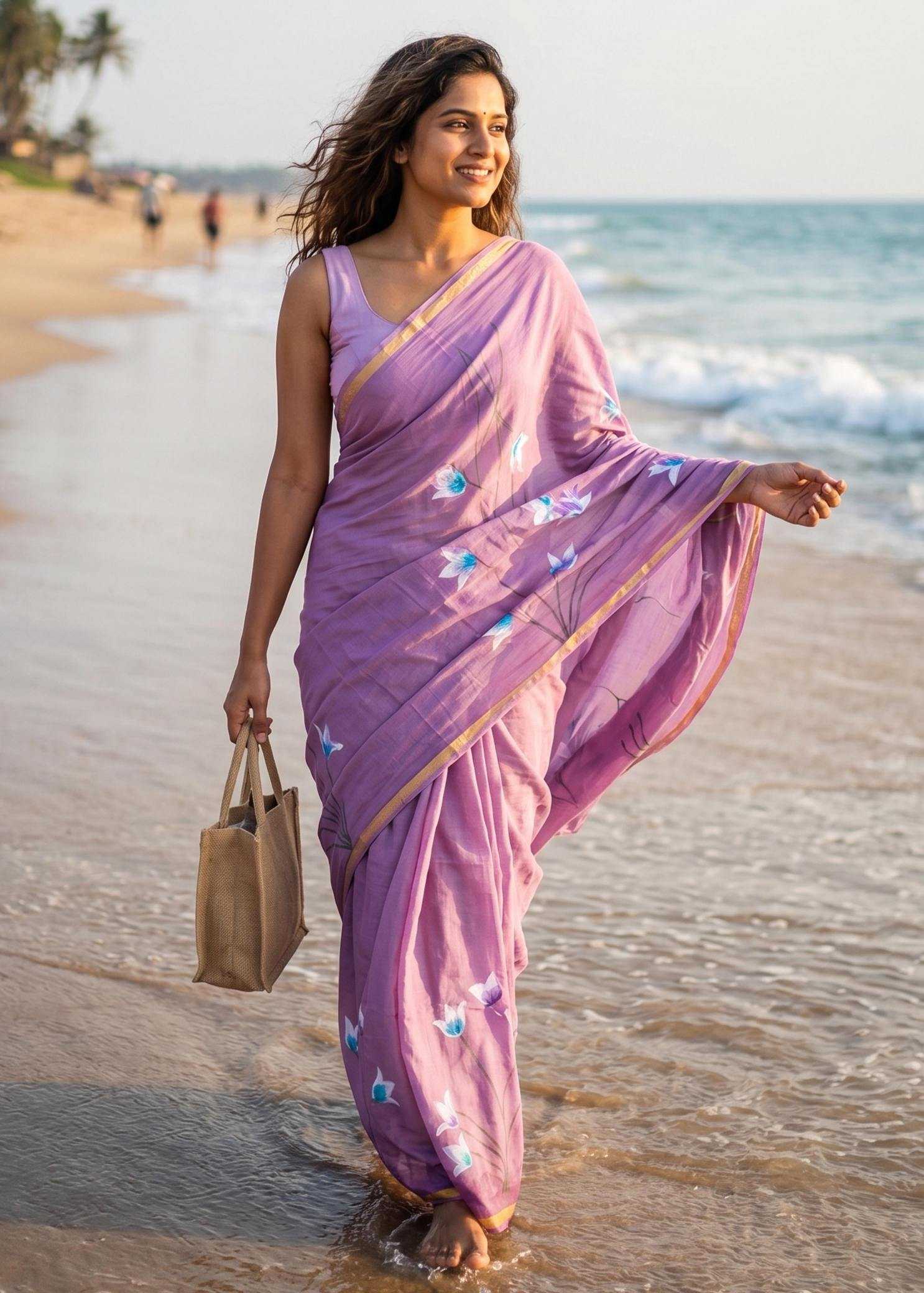 Cotton Linen Saree