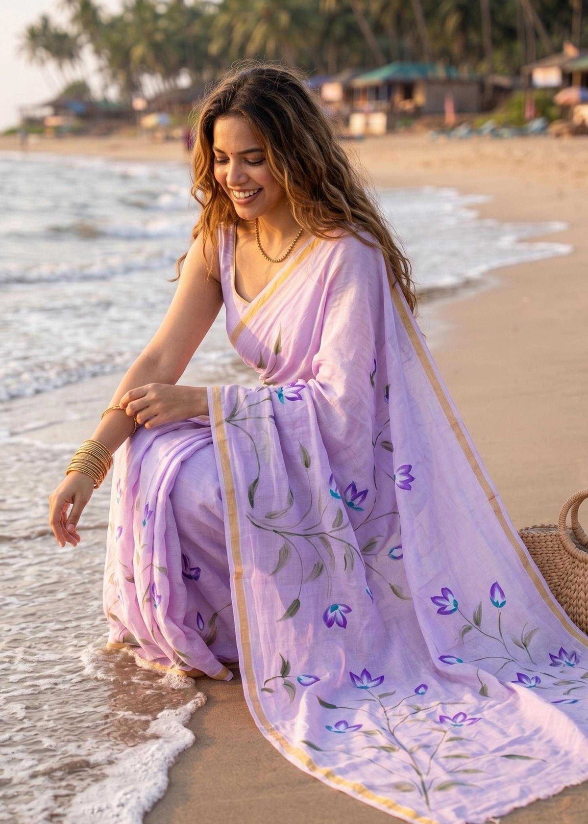 Cotton Linen Saree