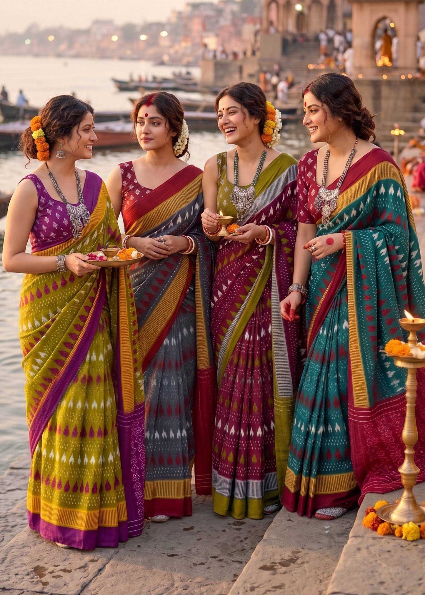 Cotton Block Print Saree