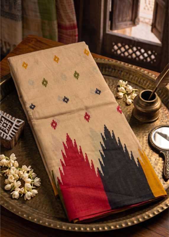 Pure Cotton Printed Saree in Red