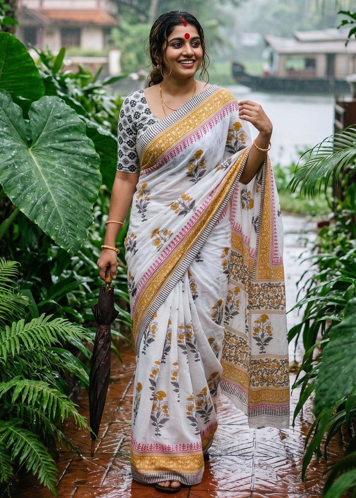 Cotton Hand Work Saree