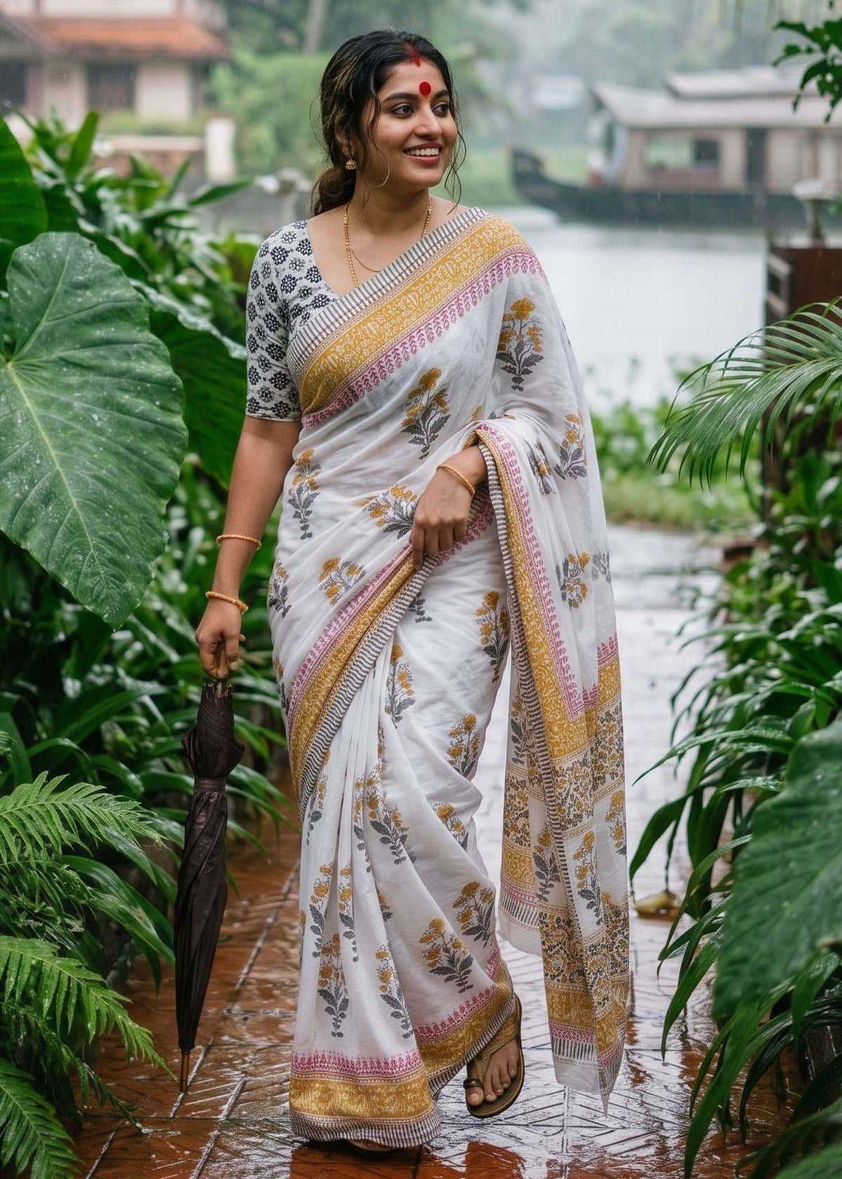 Cotton Hand Work Saree