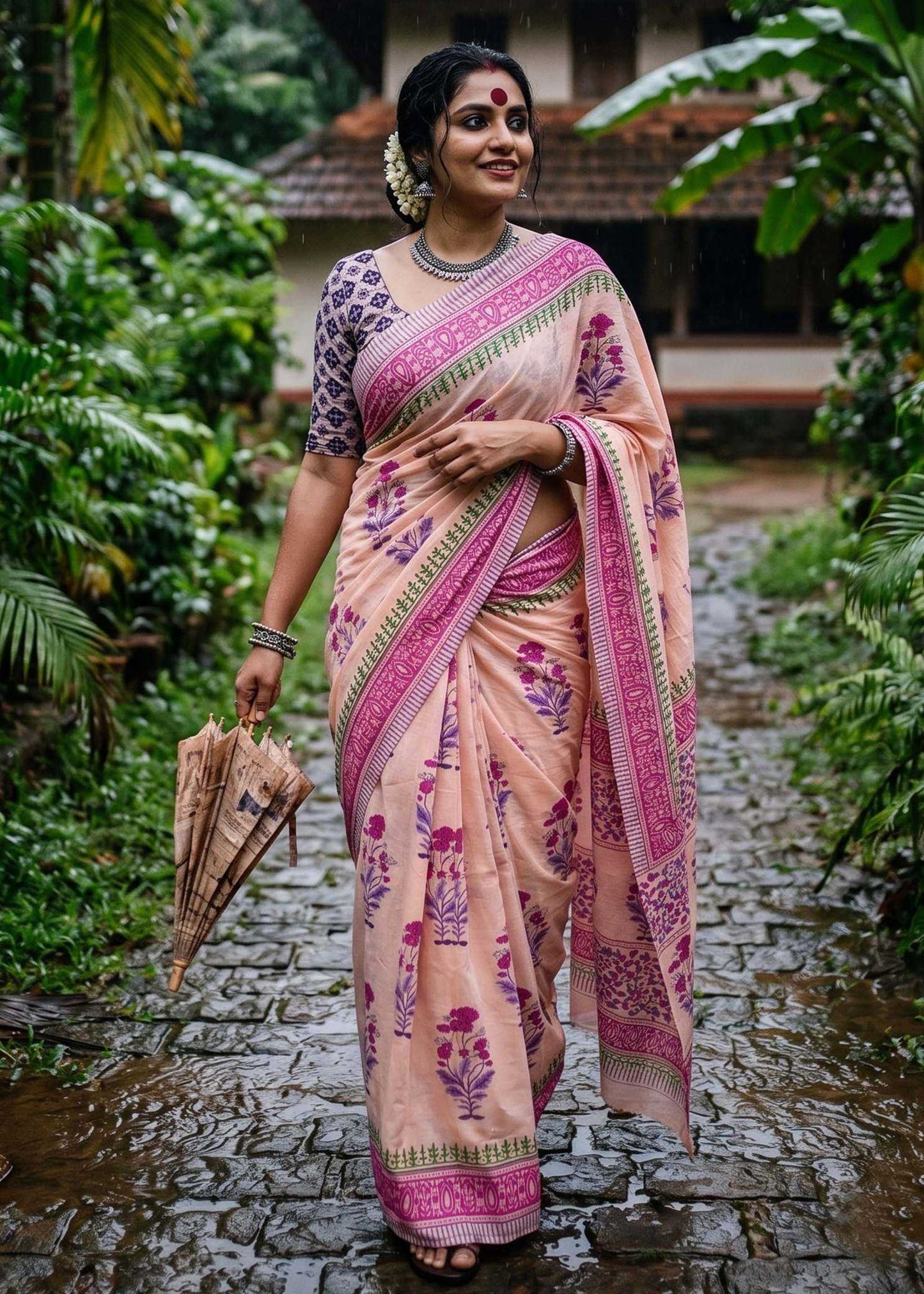 Cotton Hand Work Saree