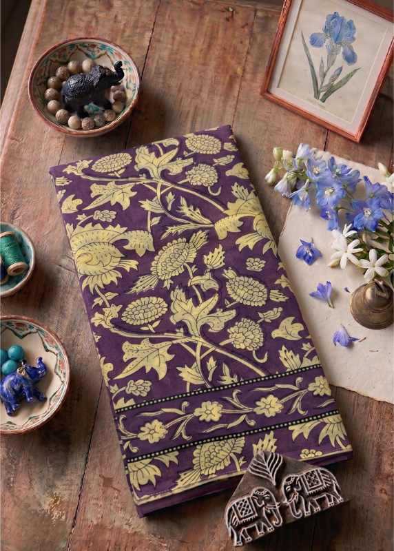 Pure Cotton Designer Saree in Pink