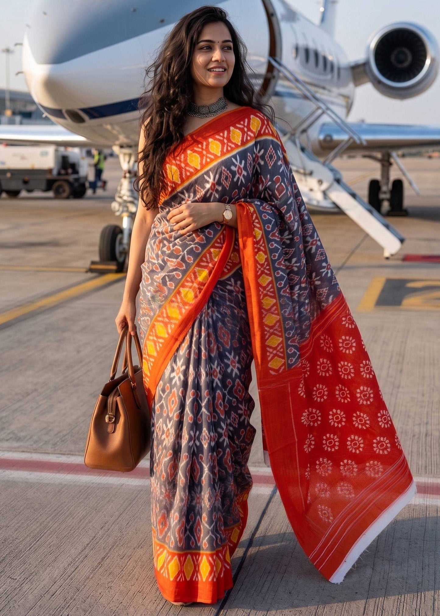 Cotton Linen Saree