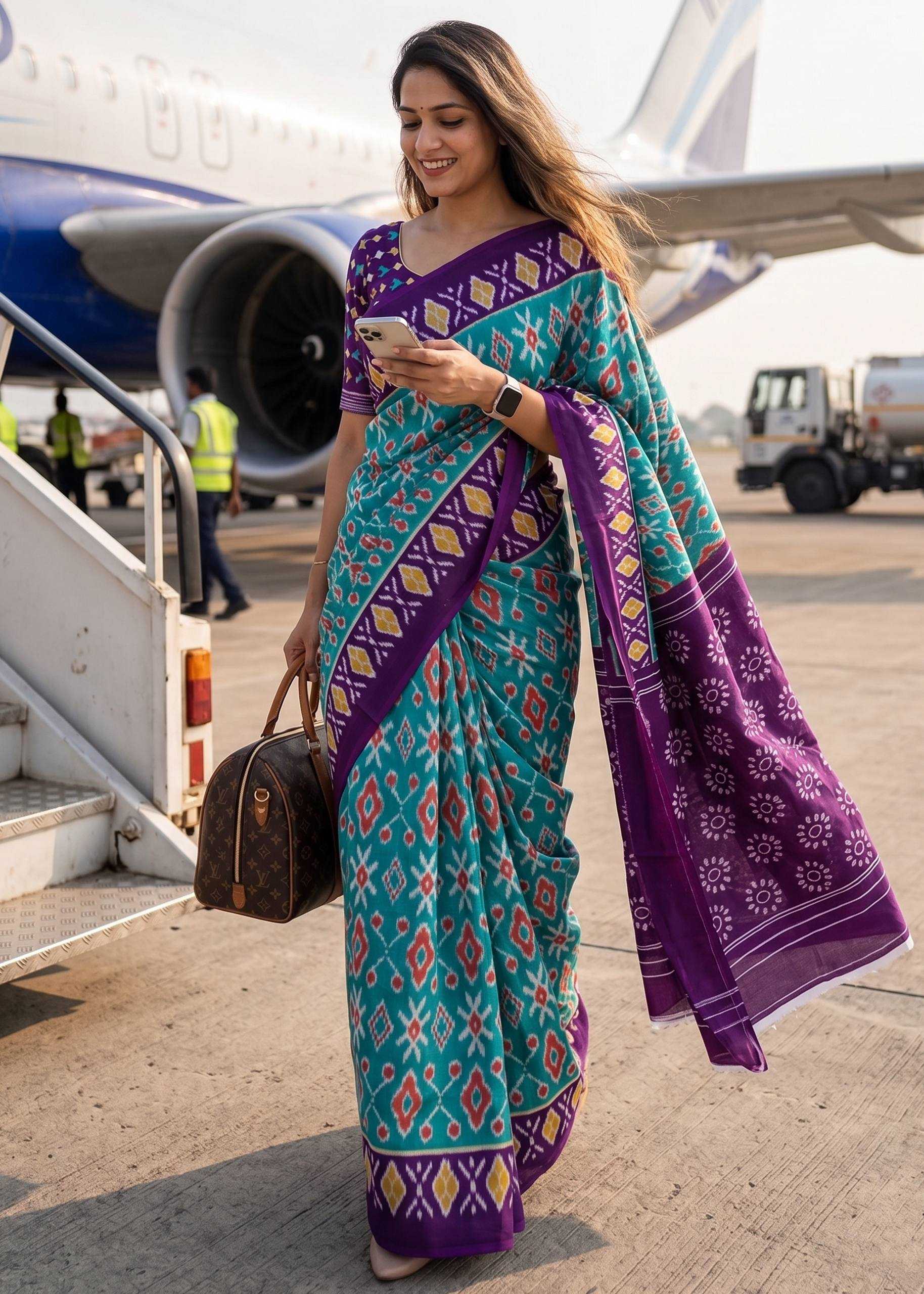 Cotton Linen Saree